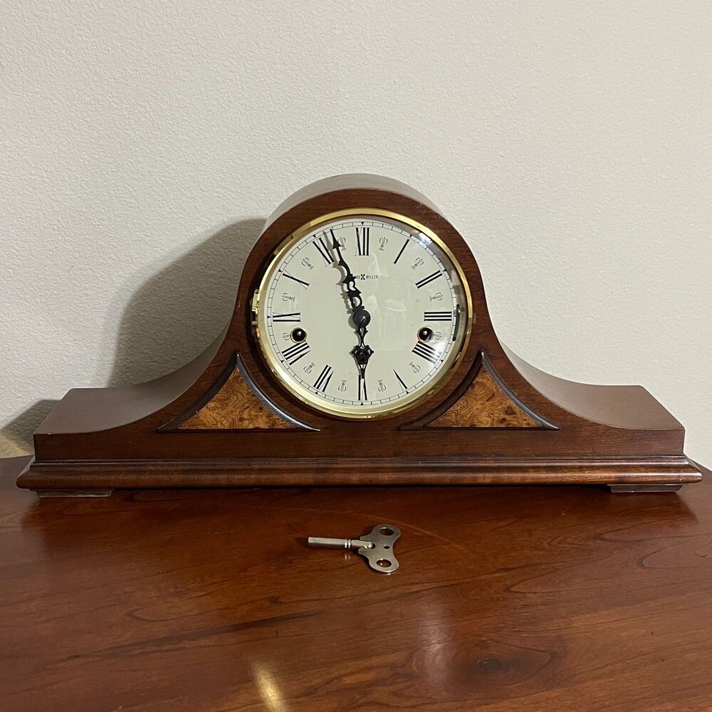 Howard Miller Mantel Clock Bellingham 612-374 Key Wind Triple Chime Mechanical